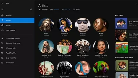Is the Windows 10 new music app a Spotify clone?